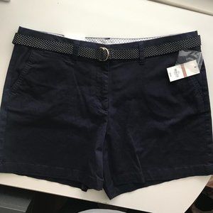 Crown & Ivy Shorts Women Size 12 Regular Color Blue NWT